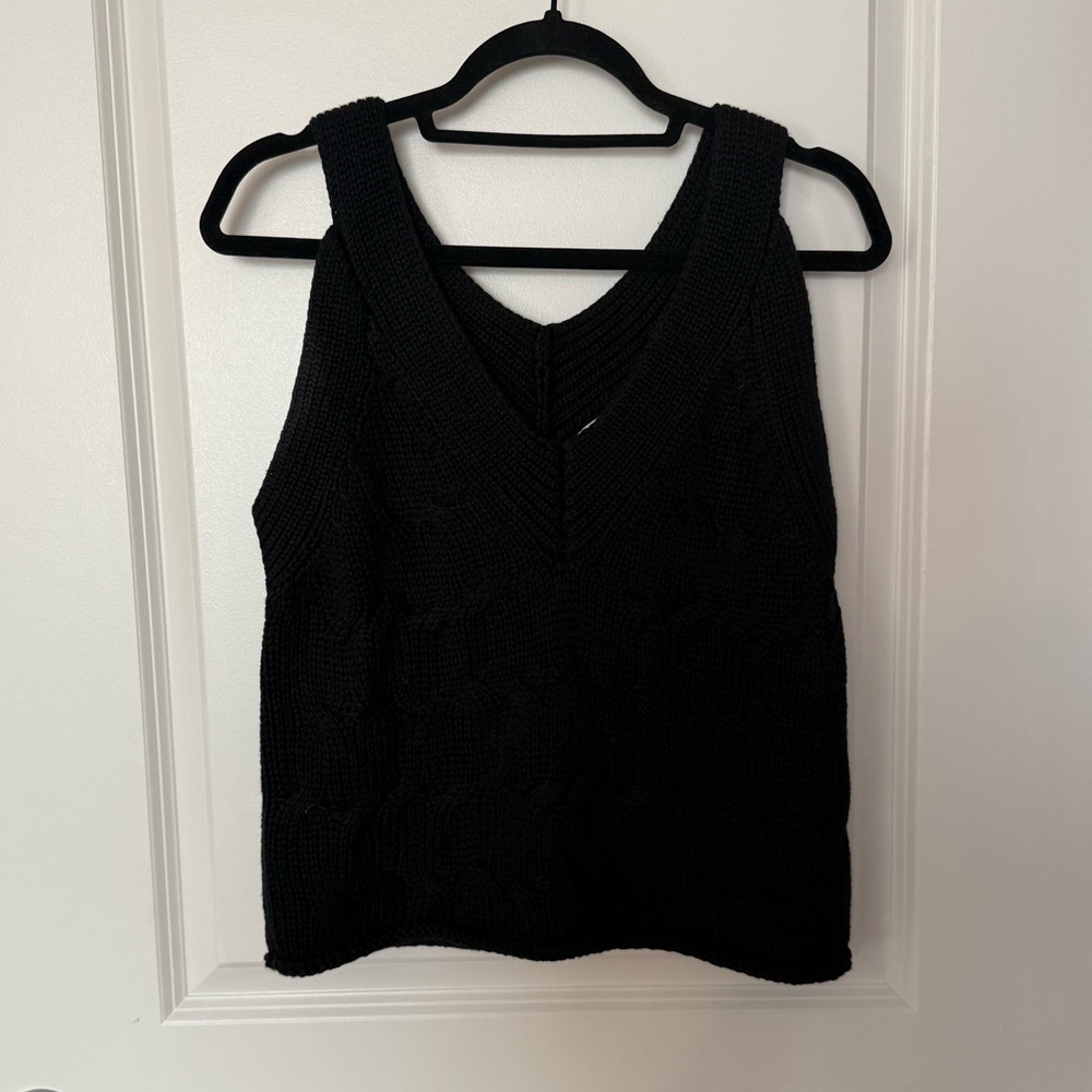 Black sweater tank top